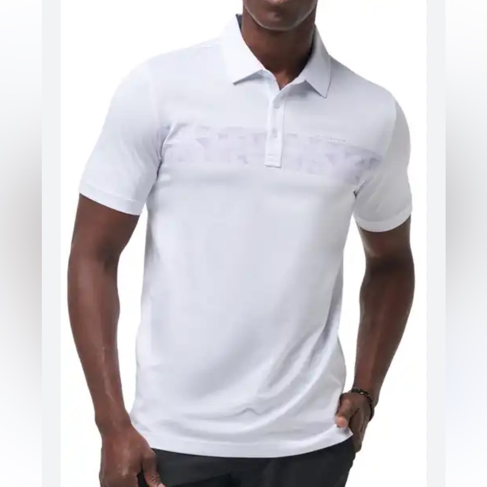 NEW TRAVIS MATHEW THE HEATHER SOLID SHORT SLEEVE L
